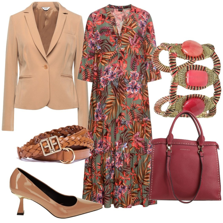 Outfit donna - Décolleté nude. Stile Bon Ton per Serata fuori. look ideale per Tall. Abbinamento con vestiti lunghi, borse a mano, blazer, braccialetti, cinture, décolleté.