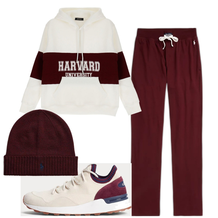Outfit uomo - Sporty chic. Stile Casual per Tutti i giorni. Abbinamento con felpe con cappuccio, berretti, sneakers, pantaloni.