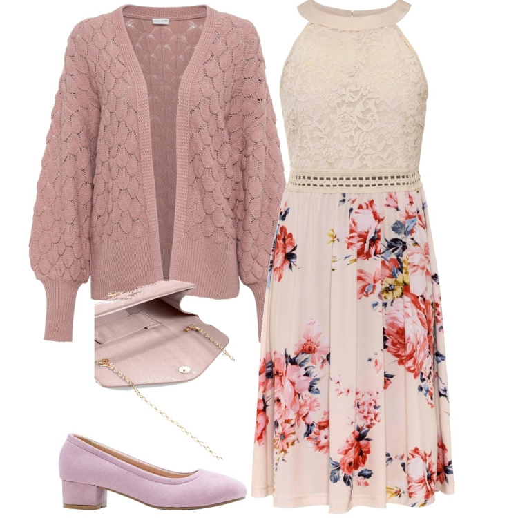 Outfit donna - Total look #1796113. Stile Bon Ton per Tutti i giorni. Abbinamento con cardigans, pochette, vestiti, décolleté.