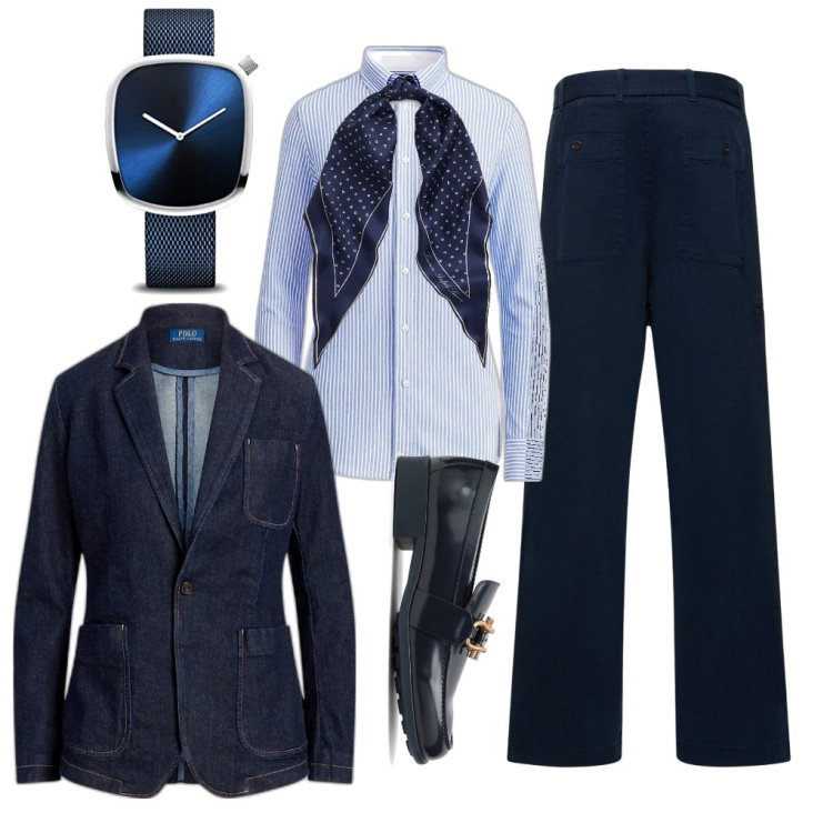 Outfit donna - Come lui?. Stile Mannish per Tutti i giorni. Abbinamento con camicie, foulard, blazer, orologi, mocassini, pantaloni.