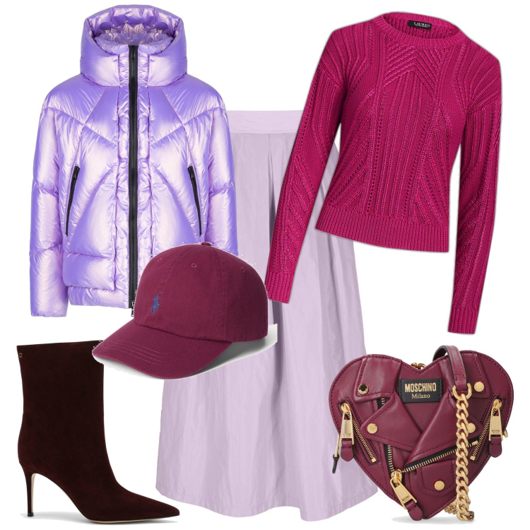 Outfit donna - La borsa. Stile Trendy per Tutti i giorni. Abbinamento con blazer, cappelli, maglieria, pochette, gonne, stivaletti.