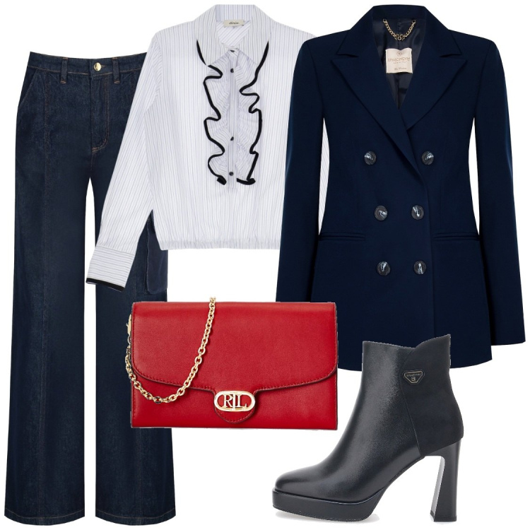 Outfit donna - Clutch bag. Stile Casual chic per Tutti i giorni. Abbinamento con pantaloni cargo, cappotti, camicie, borse a tracolla, stivaletti.