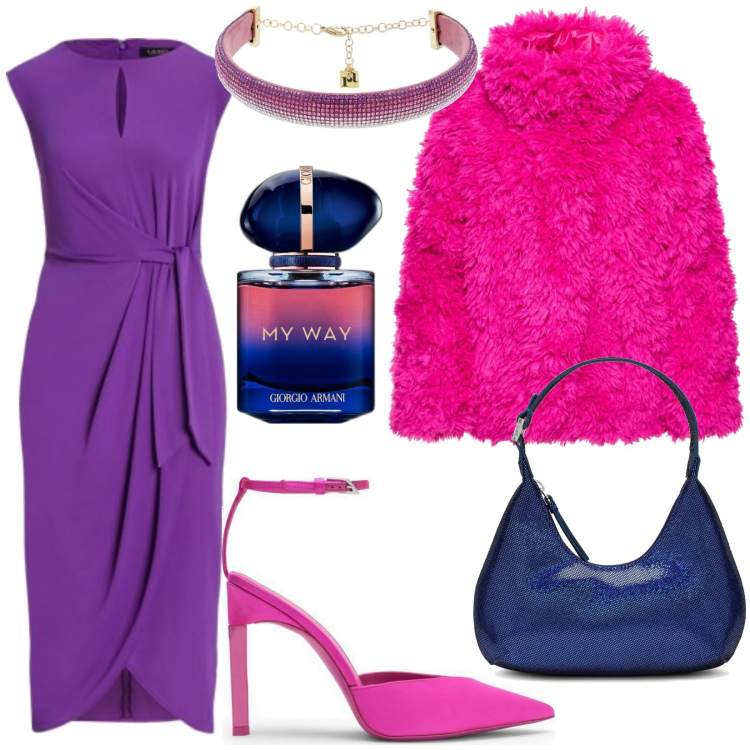 Outfit donna - Total look #1798480. Stile Glamour per Tutti i giorni. Abbinamento con profumi, vestiti, collane, borse a spalla, décolleté, cappotti.