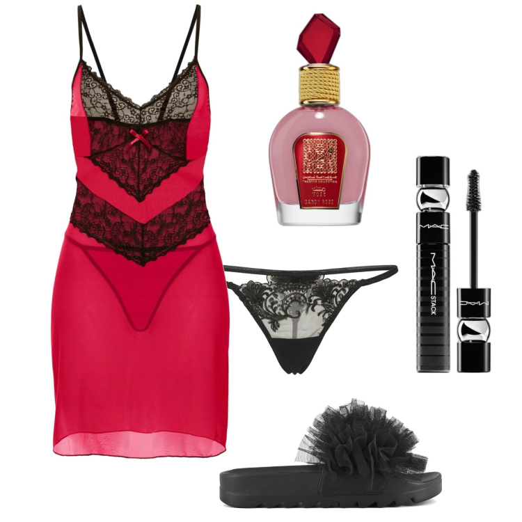 Outfit donna - Sexy. Stile Sexy per Tutti i giorni. Abbinamento con vestaglie, mascara, profumi, ciabatte, perizomi.