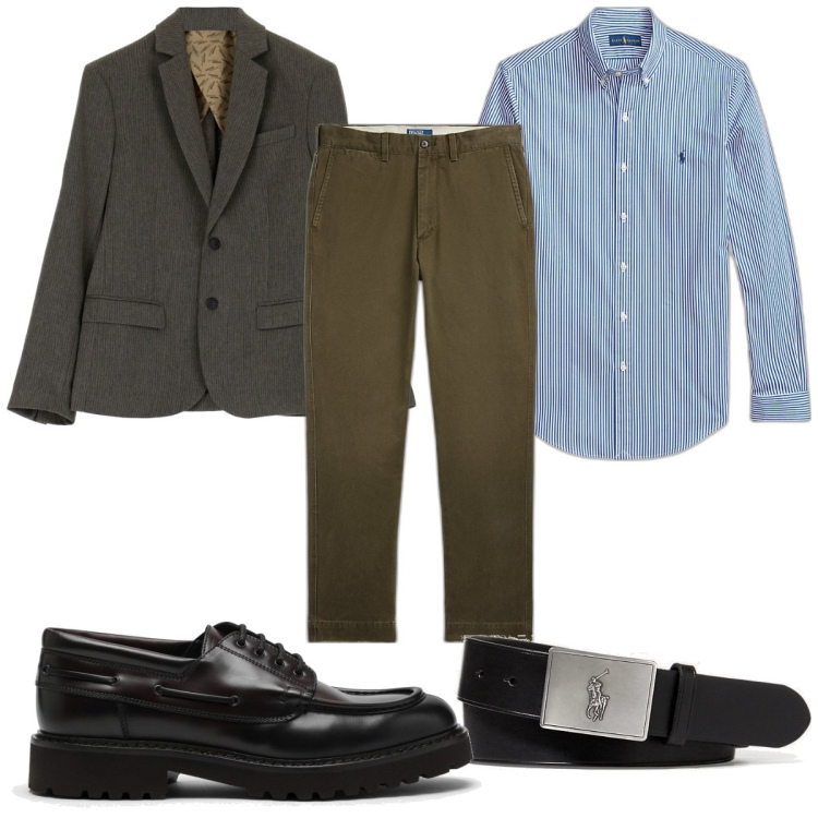 Outfit uomo - Davvero chiccoso. Stile Business/Elegante per Tutti i giorni. Abbinamento con pantaloni, cinture, camicie, giacche, scarpe stringate.