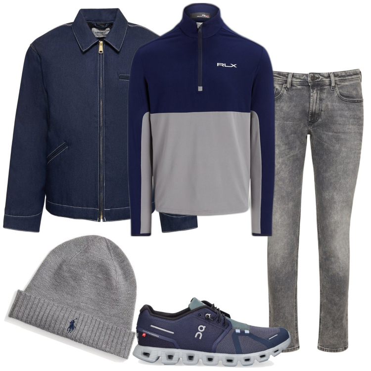 Outfit uomo - Sportivo tutti i giorni. Stile Casual per Tutti i giorni. Abbinamento con berretti, pullovers, jeans skinny, sneakers, giacche.
