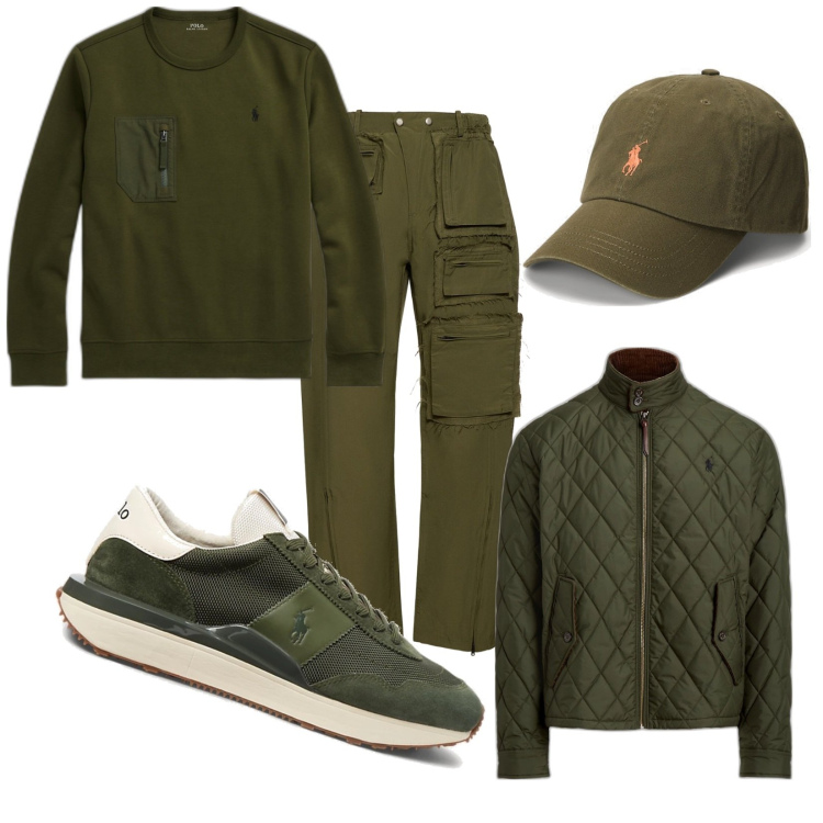 Outfit uomo - Impossibile resistere. Stile Trendy per Tutti i giorni. Abbinamento con cappelli, felpe, sneakers, cappotti, pantaloni cargo.