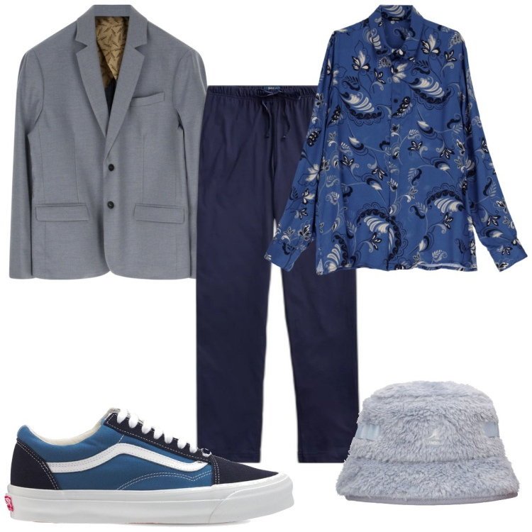 Outfit uomo - Total look #1802973. Stile Trendy per Tutti i giorni. Abbinamento con giacche, camicie, pantaloni, sneakers, cappelli.