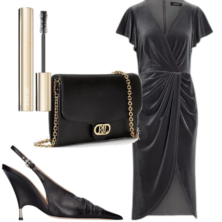 Outfit donna - Total look #1803054. Stile Trendy per Serata fuori. Abbinamento con mascara, vestiti, borse a tracolla, décolleté.