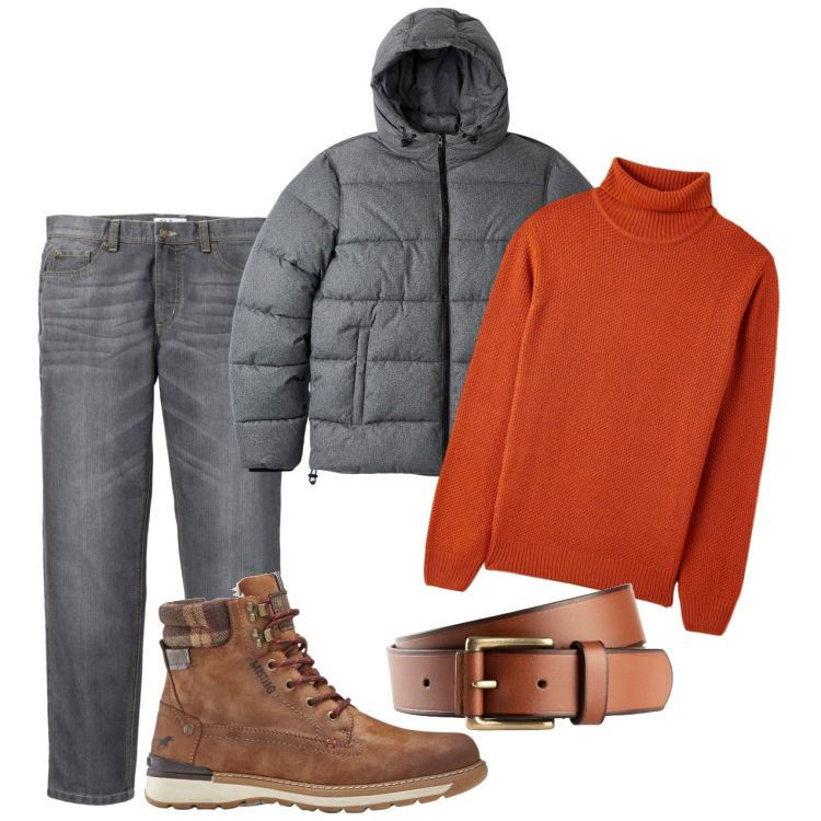 Outfit uomo - Tinte accese con stile. Stile Casual per Tutti i giorni. Abbinamento con jeans dritti, stivali e stivaletti, cinture, maglieria, piumini.