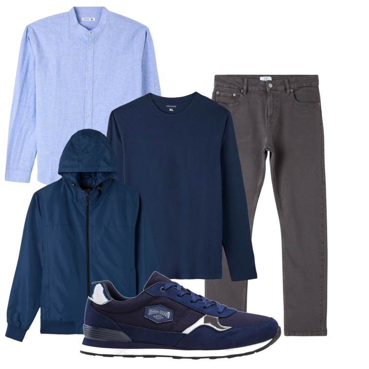 Outfit uomo - Inverno. Stile Urban per Tutti i giorni. Abbinamento con sneakers, camicie, t-shirt, pantaloni, giacche.