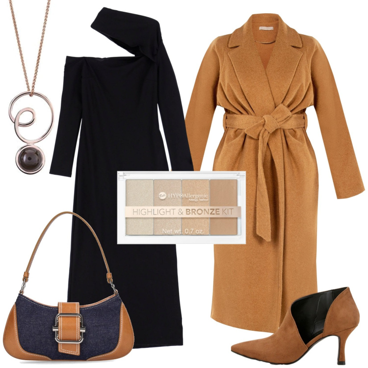 Outfit donna - La mini bag coordinata al look. Stile Chic per Serata fuori. Abbinamento con terre, cappotti, vestiti midi/longuette, stivaletti, ciondoli, borse a spalla.