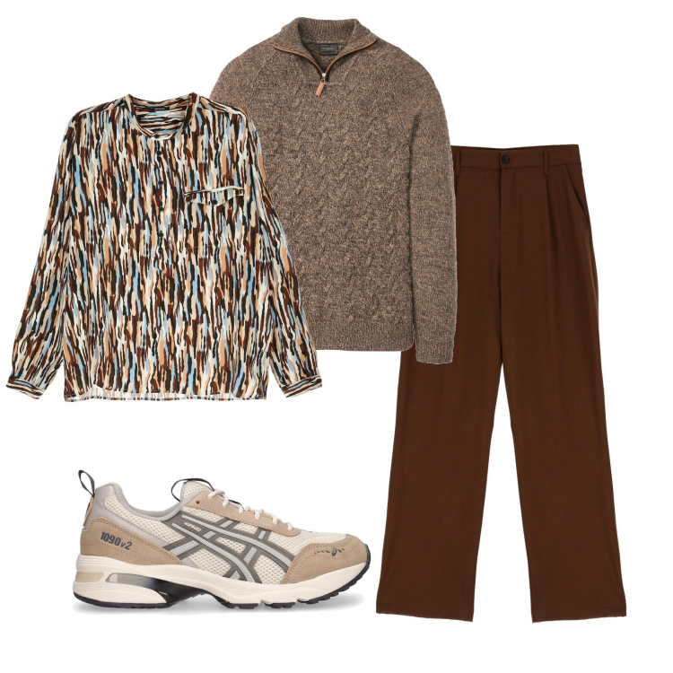 Outfit uomo - Inverno. Stile Trendy per Tutti i giorni. Abbinamento con maglieria, camicie, pantaloni, sneakers.