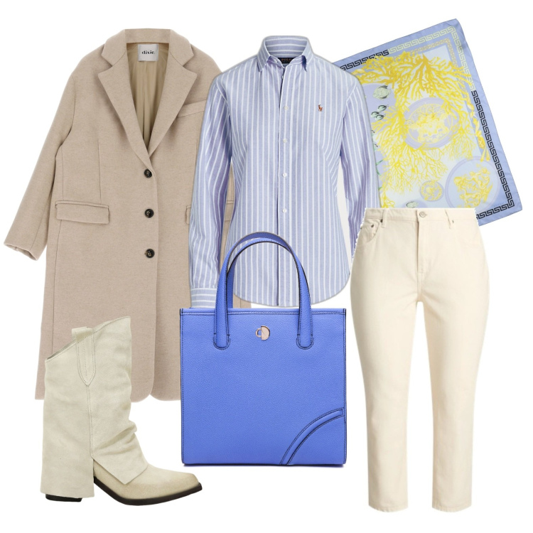 Outfit donna - Ghost outfitter- gennaio. Stile Casual chic per Tutti i giorni. Abbinamento con sciarpe, stivaletti, cappotti, camicie, jeans, shopping bag.