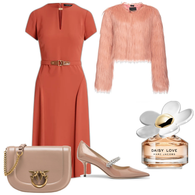 Outfit donna - Total look #1807152. Stile Chic per Serata fuori. look ideale per Tall. Abbinamento con profumi, blazer, borse a tracolla, vestiti, décolleté.