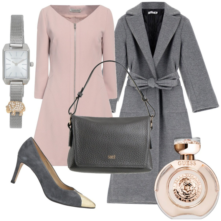 Outfit donna - San Valentino...con le amiche. Stile Glamour per Serata fuori. Abbinamento con vestiti corti, décolleté, orologi, borse a mano, profumi, cappotti.