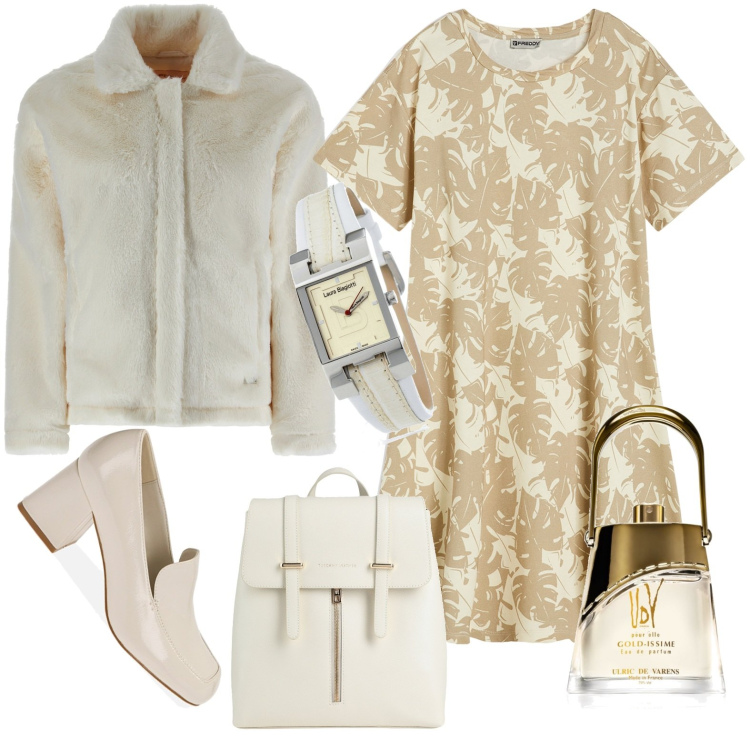 Outfit donna - Love romantica. Stile Casual chic per Serata fuori. Abbinamento con zaini, orologi, profumi, cappotti, vestiti, mocassini.