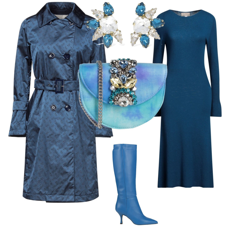 Outfit donna - Tempo di cerimonie...... Stile Sporty chic per Cerimonia. Abbinamento con stivali, vestiti midi/longuette, cappotti, borse a tracolla, orecchini.