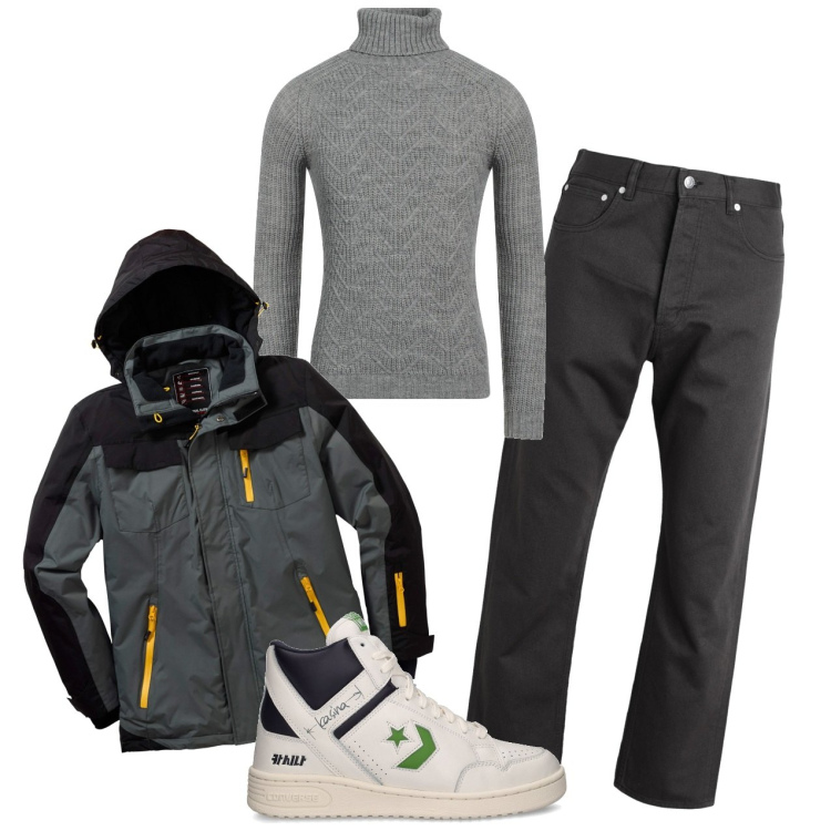 Outfit uomo - Termico. Stile Urban per Tutti i giorni. Abbinamento con giacche, pantaloni, maglieria, sneakers.
