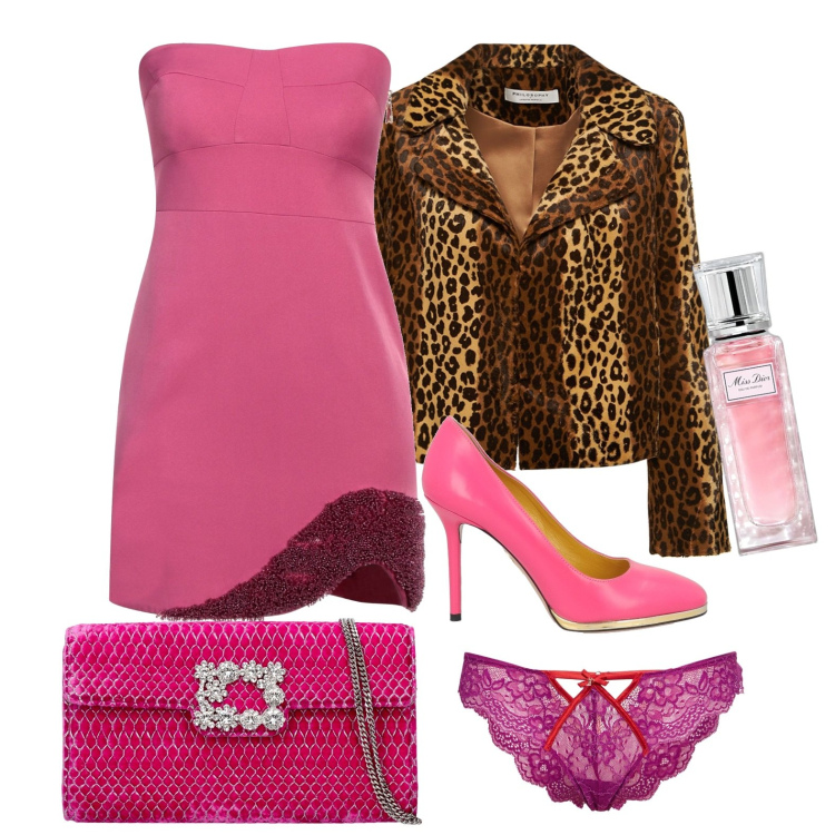 Outfit donna - Primadonna. Stile Sexy per Serata fuori. Abbinamento con décolleté, vestiti corti, profumi, cappotti, pochette, slip.