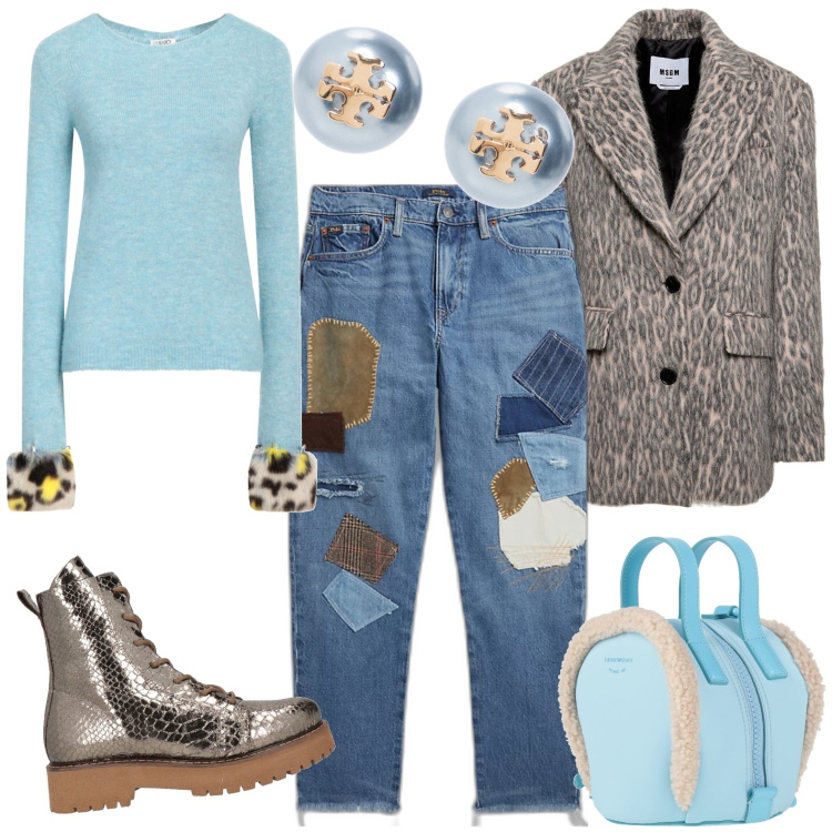 Outfit donna - Jeans originali. Stile Casual per Tutti i giorni. Abbinamento con zaini, pullovers, anfibi, orecchini, jeans, cappotti.