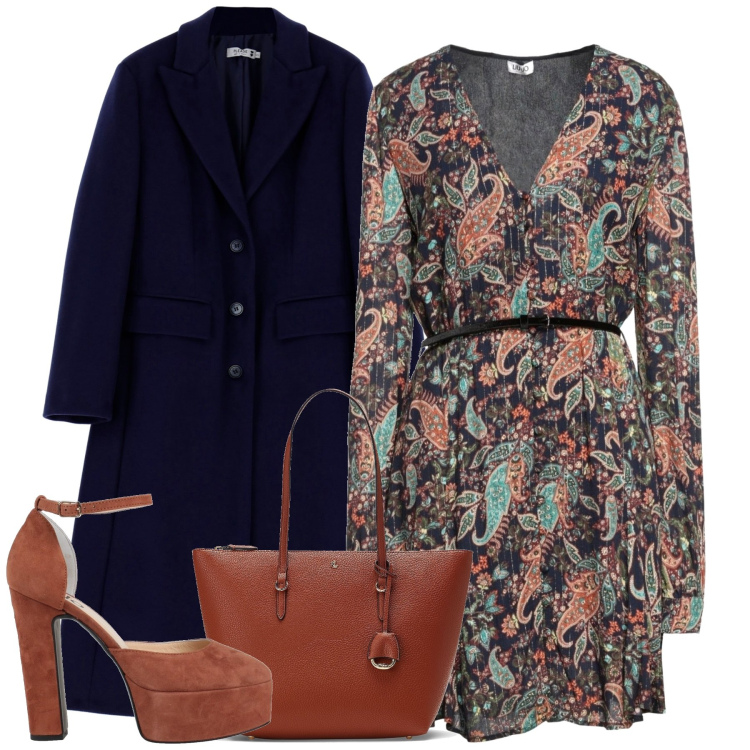 Outfit donna - Total look #1810280. Stile Glamour per Tutti i giorni. Abbinamento con décolleté, vestiti corti, borse a spalla, cappotti.