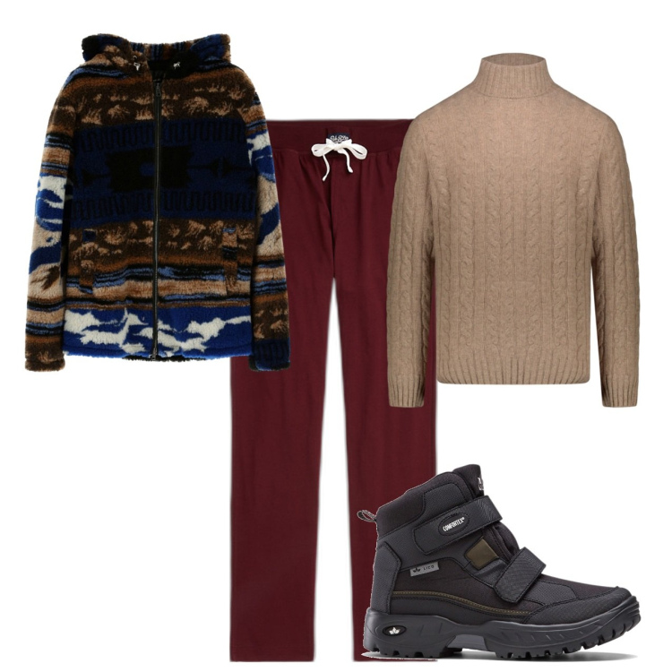 Outfit uomo - Strange City 3. Stile Casual per Tutti i giorni. Abbinamento con stivali e stivaletti, cappotti, pantaloni, maglieria.