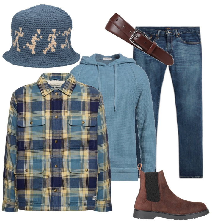 Outfit uomo - Urban…chic. Stile Urban per Tutti i giorni. Abbinamento con pullovers, stivali e stivaletti, jeans dritti, cinture, giacche, cappelli.