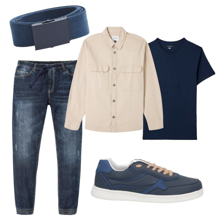 Outfit uomo - La giacca camicia. Stile Casual per Tutti i giorni. Abbinamento con jeans slim fit, sneakers, camicie, t-shirt, cinture.