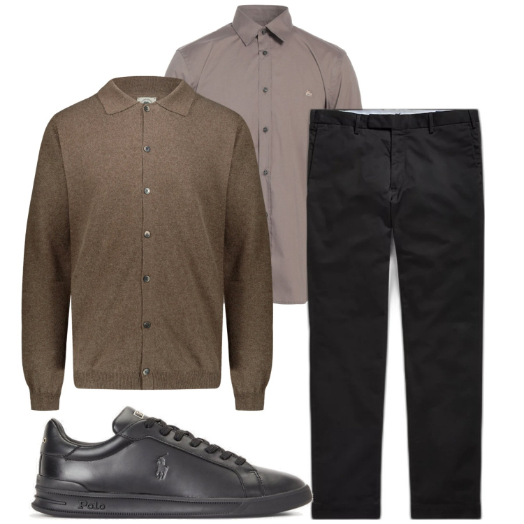 Outfit uomo - Ufficio. Stile Urban per Ufficio. Abbinamento con camicie, sneakers, pantaloni chino, polo.