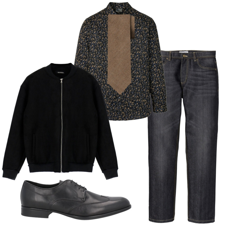 Outfit uomo - Inverno urban. Stile Urban per Tutti i giorni. Abbinamento con jeans dritti, camicie, scarpe stringate, cappotti, cravatte.