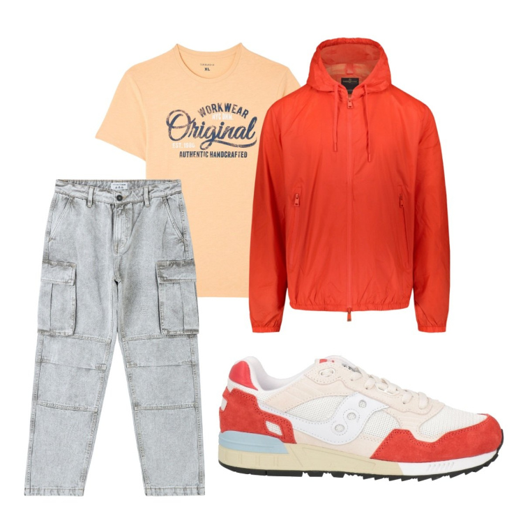 Outfit uomo - Il pantalone cargo. Stile Casual per Tutti i giorni. Abbinamento con sneakers, jeans, t-shirt, giacche.