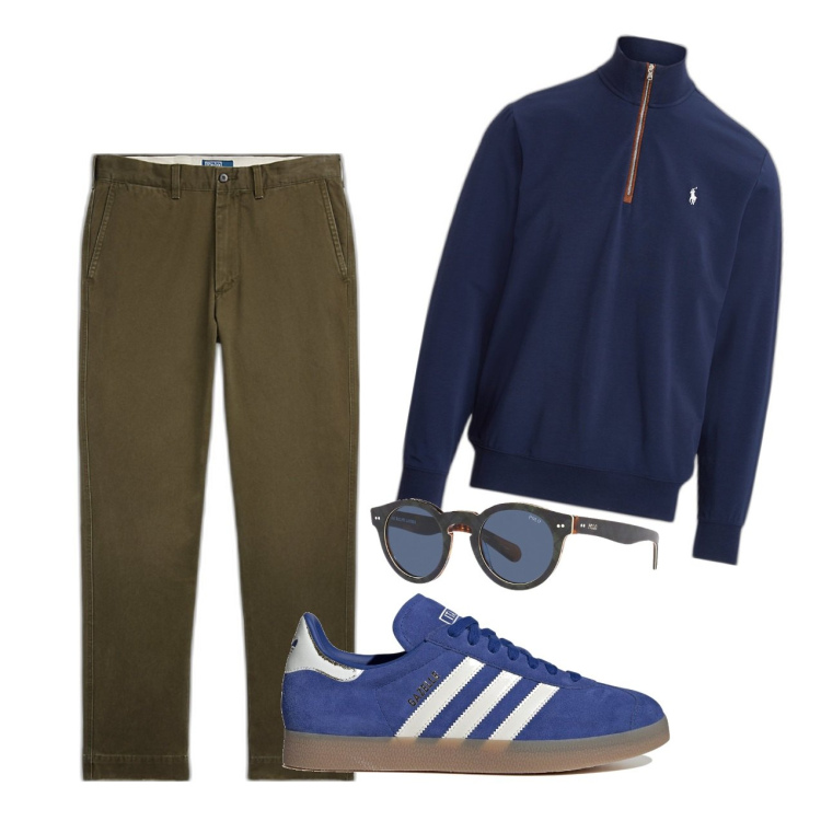Outfit uomo - Quattro passi. Stile Urban per Tutti i giorni. Abbinamento con pantaloni, occhiali da sole, felpe, sneakers.