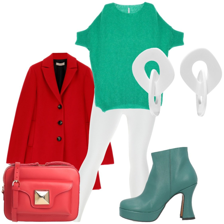 Outfit donna - Italia amore mio. Stile Casual chic per Tutti i giorni. Abbinamento con stivaletti, orecchini, borse a tracolla, pantaloni skinny, cappotti, pullovers.