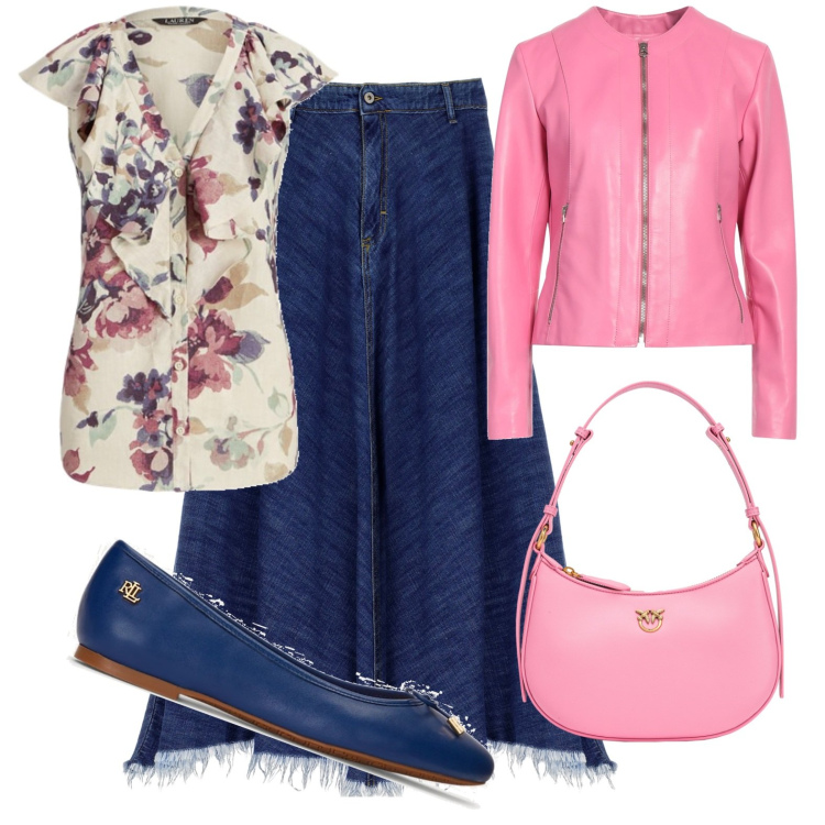 Outfit donna - Leggera. Stile Casual chic per Scuola/Università. Abbinamento con cappotti, borse a tracolla, ballerine, camicie, gonne lunghe.