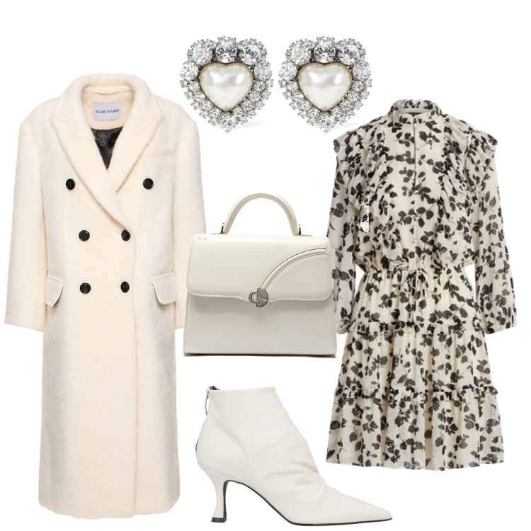 Outfit donna - Bon ton San Valentino..... Stile Bon Ton per Serata fuori. Abbinamento con stivaletti, vestiti, orecchini, borse a mano, cappotti.