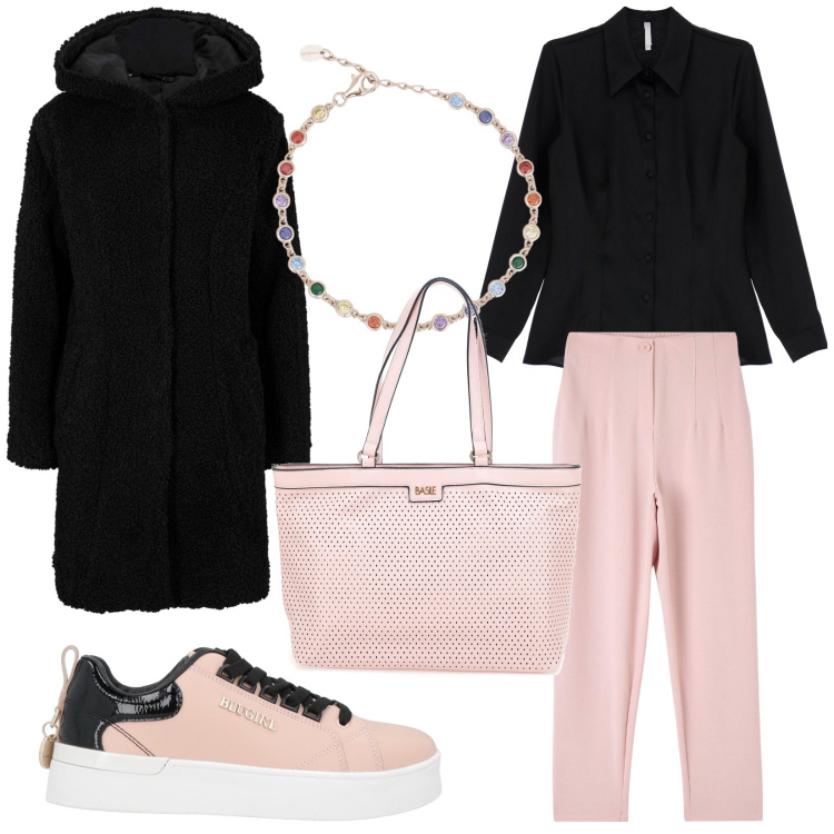 Outfit donna - Proprio così. Stile Casual chic per Tutti i giorni. Abbinamento con cappotti, sneakers, pantaloni chino, braccialetti, camicie, borse a spalla.