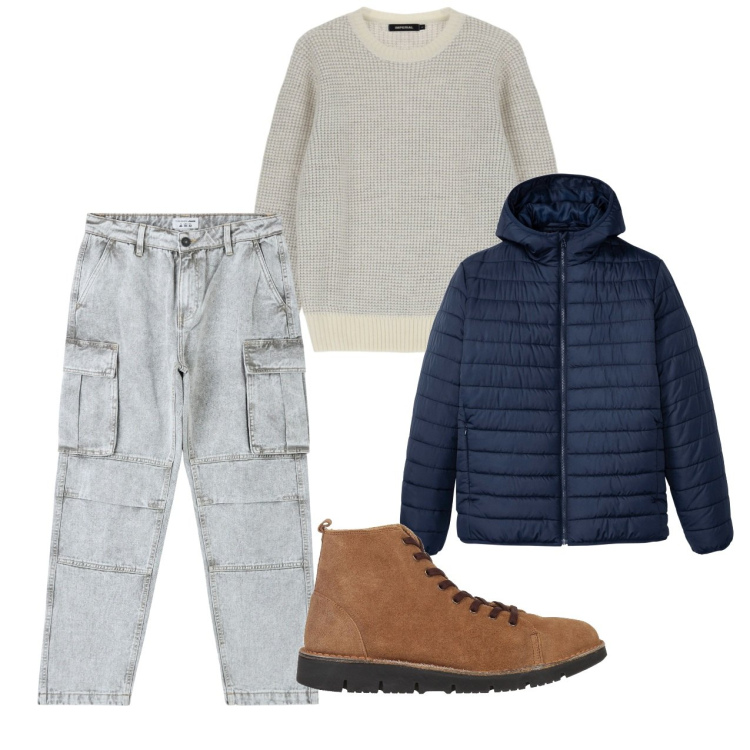 Outfit uomo - Le camosciate. Stile Casual per Tutti i giorni. Abbinamento con giacche, stivali e stivaletti, jeans, pullovers.