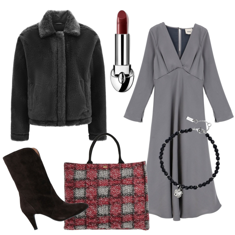 Outfit donna - Da mattino a sera. Stile Urban per Serata fuori. Abbinamento con borse a mano, stivaletti, rossetti, braccialetti, cappotti, vestiti lunghi.