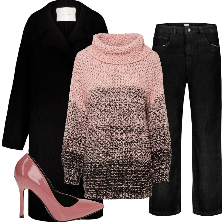 Outfit donna - Total look #1816665. Abbinamento con maglieria, décolleté, cappotti, jeans.