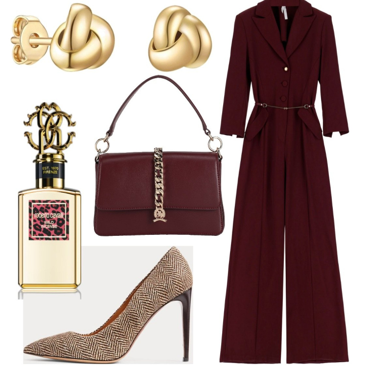 Outfit donna - Piccoli ma luminosi. Stile Glamour per Cerimonia. Abbinamento con borse a mano, orecchini, profumi, tute, décolleté.