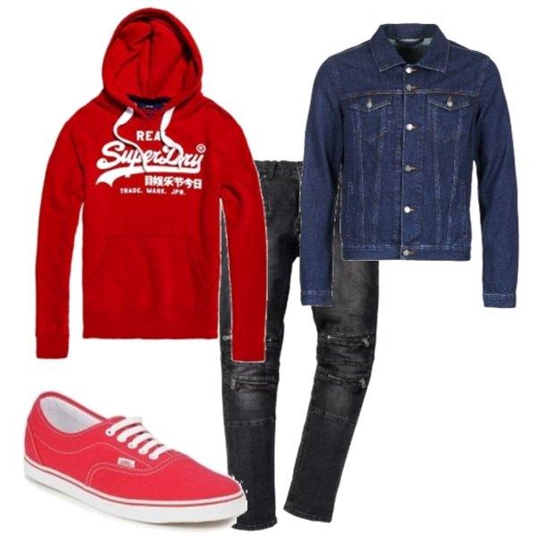 Outfit uomo - Casual #4589. Stile Casual per Tutti i giorni. Abbinamento con giacche.