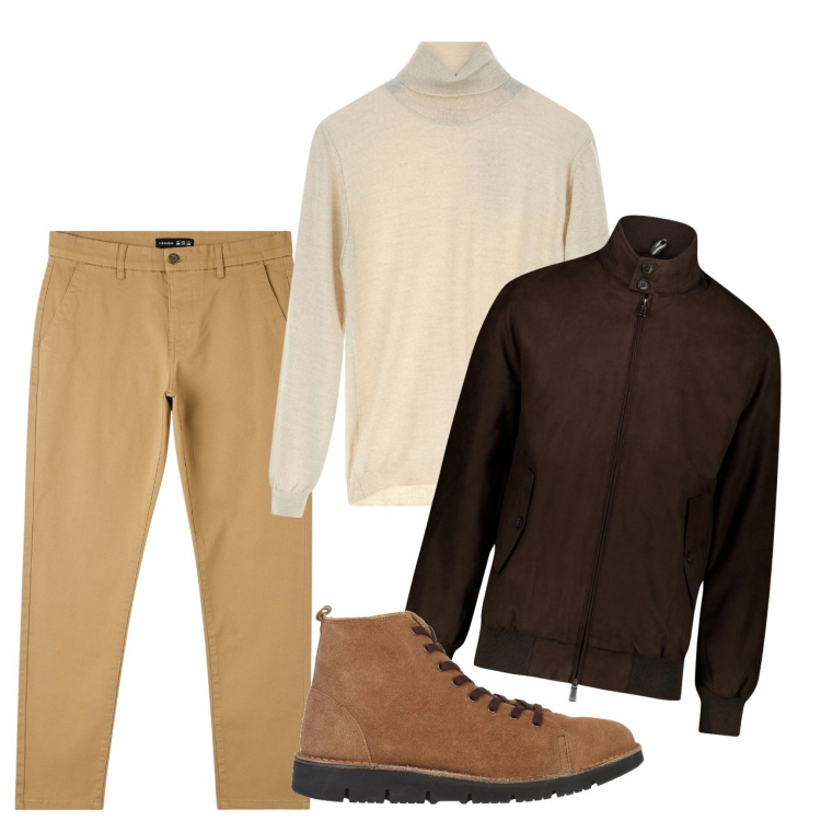 Outfit uomo - Una roccia. Stile Casual per Tutti i giorni. Abbinamento con stivali e stivaletti, pantaloni skinny, maglieria, cappotti.