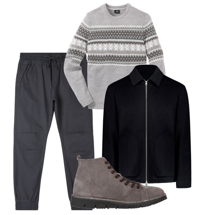 Outfit uomo - Sera tra amici. Stile Urban per Serata speciale. Abbinamento con maglieria, stivali e stivaletti, pantaloni, giacche.