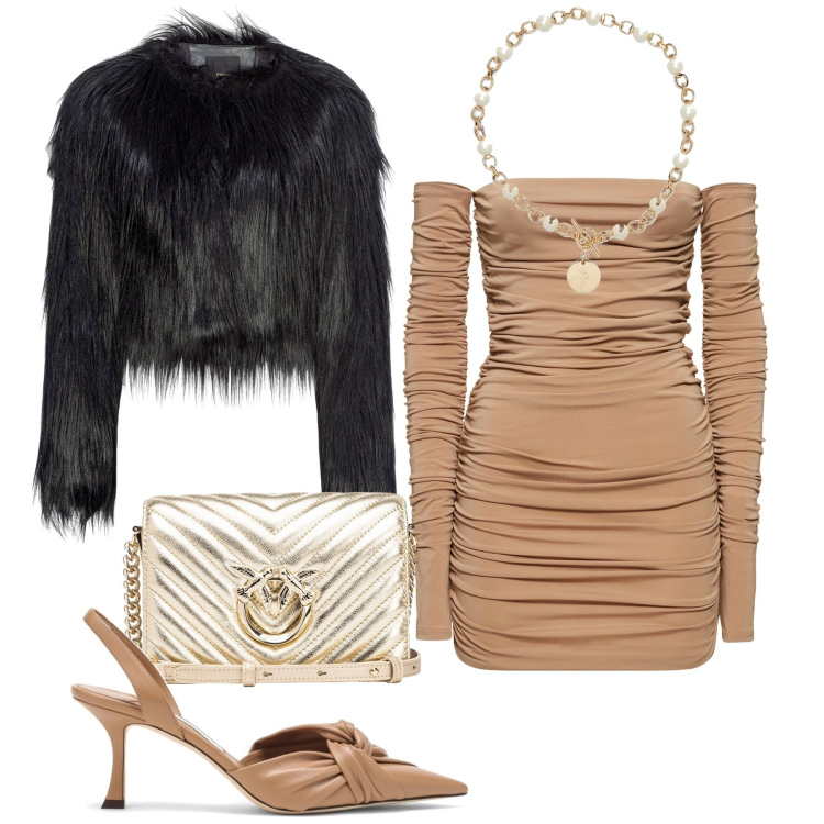 Outfit donna - Cerimonia. Stile Chic per Cerimonia. Abbinamento con blazer, borse a tracolla, collane, vestiti, décolleté.