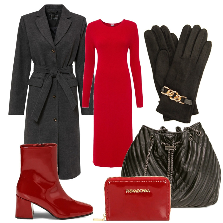 Outfit donna - Guanti comodi ma chic!. Stile Casual chic per Ufficio. Abbinamento con vestiti, cappotti, stivaletti, borse a secchiello, portafogli, guanti.