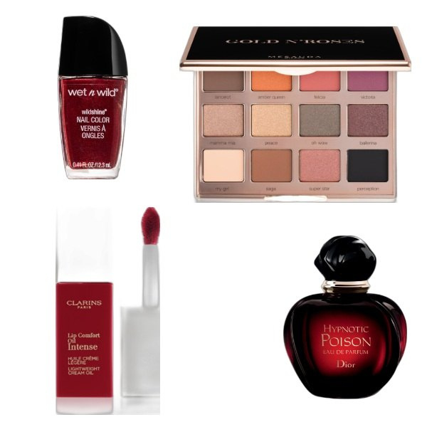 Outfit donna - Rosso passione. Abbinamento con ombretti, smalti, profumi, gloss.
