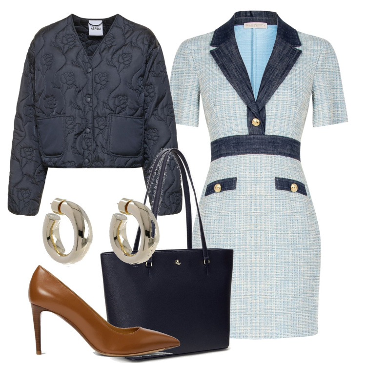 Outfit donna - Il nuovo bon ton. Stile Bon Ton per Ufficio. Abbinamento con vestiti a tubino, borse tote, décolleté, cappotti, orecchini.