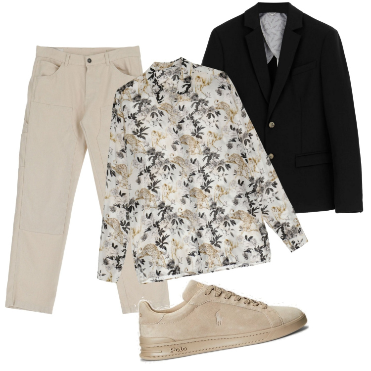 Outfit uomo - Total look #1823004 febbraio. Stile Casual per Cerimonia. Abbinamento con pantaloni, camicie, giacche, sneakers.