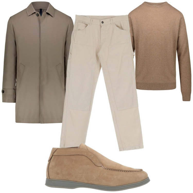 Outfit uomo - Total look #1823785. Stile Casual per Tutti i giorni. Abbinamento con stivali e stivaletti, pantaloni, maglieria, giacche.
